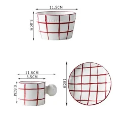 Tom Küche & Esszimmer-Koreanisches Keramik-Kaffeetassen-Set - Kreative Tee-Milch-Tassen Großhandel Geburtstagsgeschenk