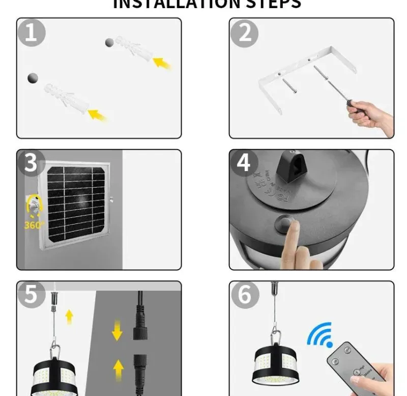 The Decor Haven Gadgets Für Zuhause-Öko-Solar-Außenbeleuchtungssystem, wasserdicht