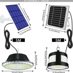 The Decor Haven Gadgets Für Zuhause-Öko-Solar-Außenbeleuchtungssystem, wasserdicht