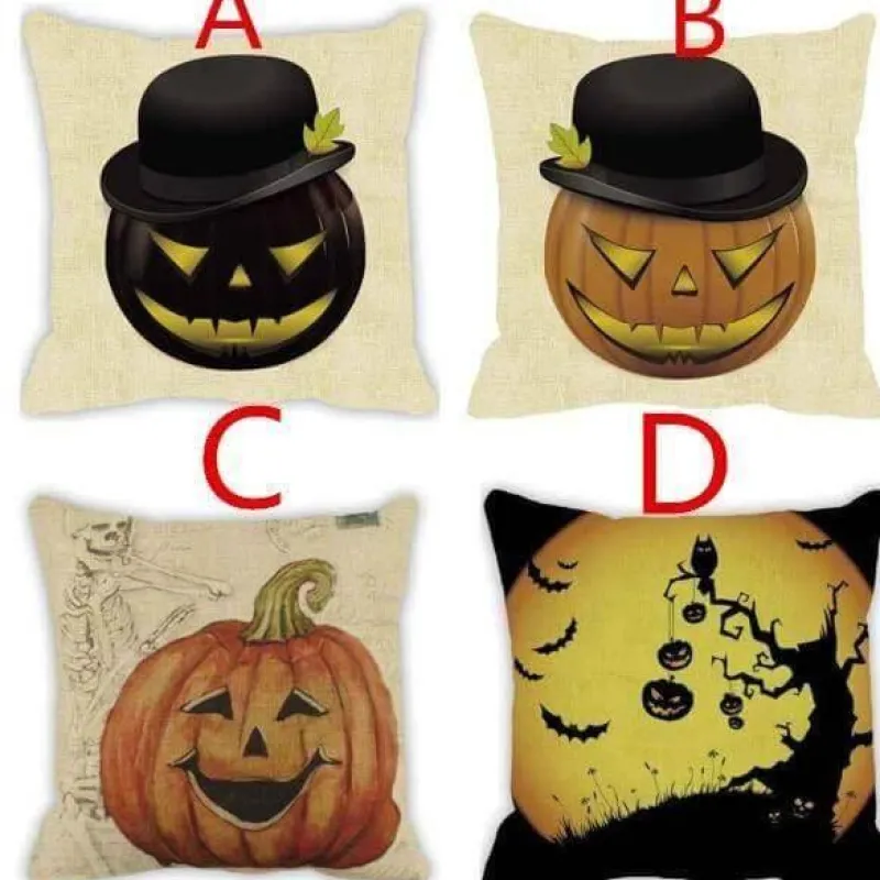Cozy Haven Bettzeug-Kürbis Halloween Kissenbezüge - Gruselige Dekokissenbezüge