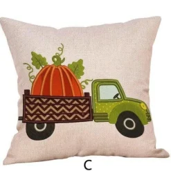 Cozy Haven Bettzeug-Kürbis Truck Kissenbezüge - Halloween Herbst Dekor Akzent