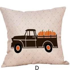Cozy Haven Bettzeug-Kürbis Truck Kissenbezüge - Halloween Herbst Dekor Akzent