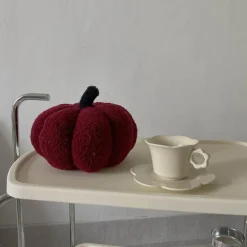 Willow u0026 Whim Bettzeug-Kürbis-Plüschkissen – Süßes Halloween-Herbstdekor