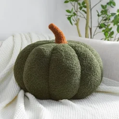 Willow u0026 Whim Bettzeug-Kürbis-Plüschkissen – Süßes Halloween-Herbstdekor