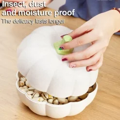 Space Savvy Küche & Esszimmer-Kürbis-Snack-Aufbewahrungsbox – Mehrschichtiger Halloween-Organizer