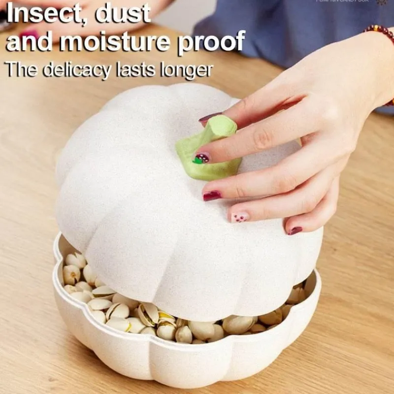 Space Savvy Küche & Esszimmer-Kürbis-Snack-Aufbewahrungsbox – Mehrschichtiger Halloween-Organizer