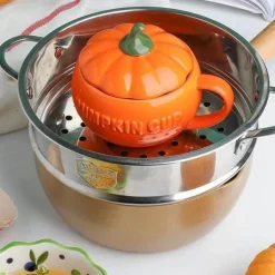 The Cozy Mug Küche & Esszimmer-Kürbistasse aus Keramik – Kreative Herbst-Kaffeetasse