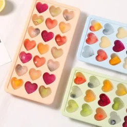 The Cozy Mug Küche & Esszimmer-Kreative Herz-Eiswürfelform aus Silikon – lustiger Eisbereiter