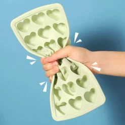 The Cozy Mug Küche & Esszimmer-Kreative Herz-Eiswürfelform aus Silikon – lustiger Eisbereiter