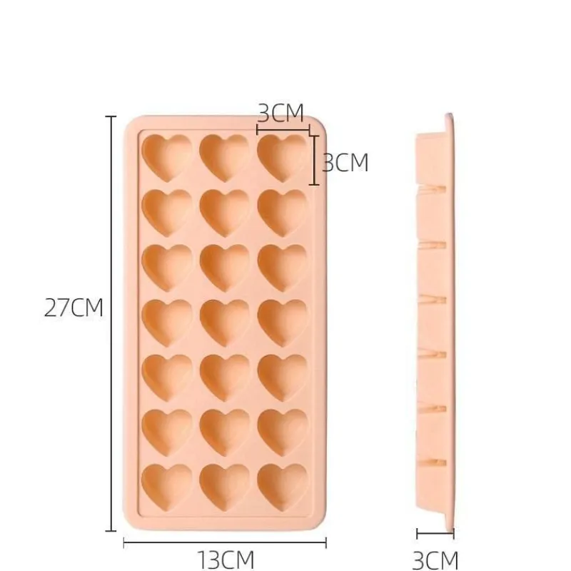 The Cozy Mug Küche & Esszimmer-Kreative Herz-Eiswürfelform aus Silikon – lustiger Eisbereiter