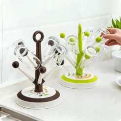 Brew Bliss Küche & Esszimmer-Kreativer Getränkehalter-Abtropfständer in Baumform – Stilvoller Küchen-Organizer