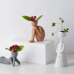 Timeless Vessels Wohndeko-Kreativer nordischer Portrait-Pflanztopf – einzigartiger Blumentopf