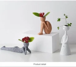 Timeless Vessels Wohndeko-Kreativer nordischer Portrait-Pflanztopf – einzigartiger Blumentopf