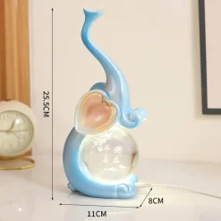 Bright Accents Beleuchtung-Kristall-Elefantenlampe – Leuchtender Akzent für die Inneneinrichtung