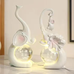 Bright Accents Beleuchtung-Kristall-Elefantenlampe – Leuchtender Akzent für die Inneneinrichtung