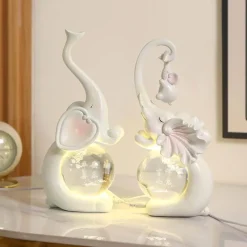 Bright Accents Beleuchtung-Kristall-Elefantenlampe – Leuchtender Akzent für die Inneneinrichtung
