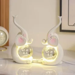 Bright Accents Beleuchtung-Kristall-Elefantenlampe – Leuchtender Akzent für die Inneneinrichtung