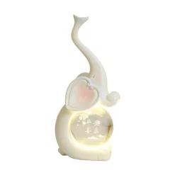 Bright Accents Beleuchtung-Kristall-Elefantenlampe – Leuchtender Akzent für die Inneneinrichtung