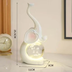 Bright Accents Beleuchtung-Kristall-Elefantenlampe – Leuchtender Akzent für die Inneneinrichtung