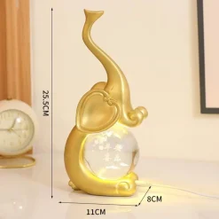 Bright Accents Beleuchtung-Kristall-Elefantenlampe – Leuchtender Akzent für die Inneneinrichtung