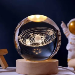 Bright Accents Beleuchtung-Kristallkugel-Nachtlicht – LED-Wohndekor-Akzent