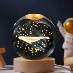 Bright Accents Beleuchtung-Kristallkugel-Nachtlicht – LED-Wohndekor-Akzent