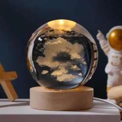 Bright Accents Beleuchtung-Kristallkugel-Nachtlicht – LED-Wohndekor-Akzent