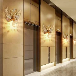 Bright Accents Beleuchtung-Kristallschwanen-Wandleuchte – Elegante dekorative Beleuchtung