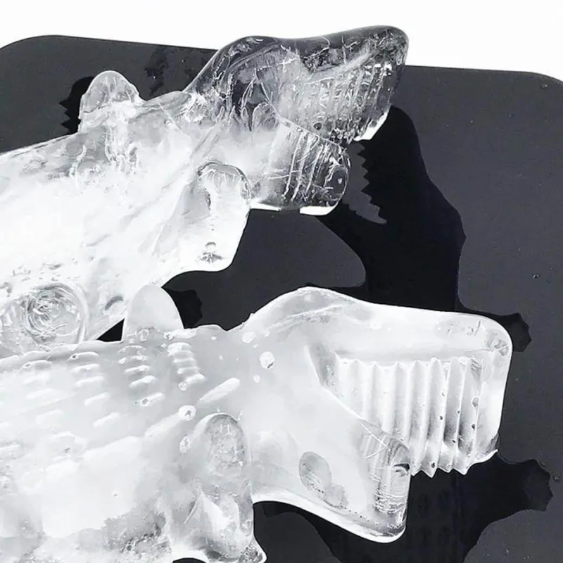 The Decor Haven Küche & Esszimmer-Krokodil-Eiswürfelbereiter – Lustige Eisform in Tierform