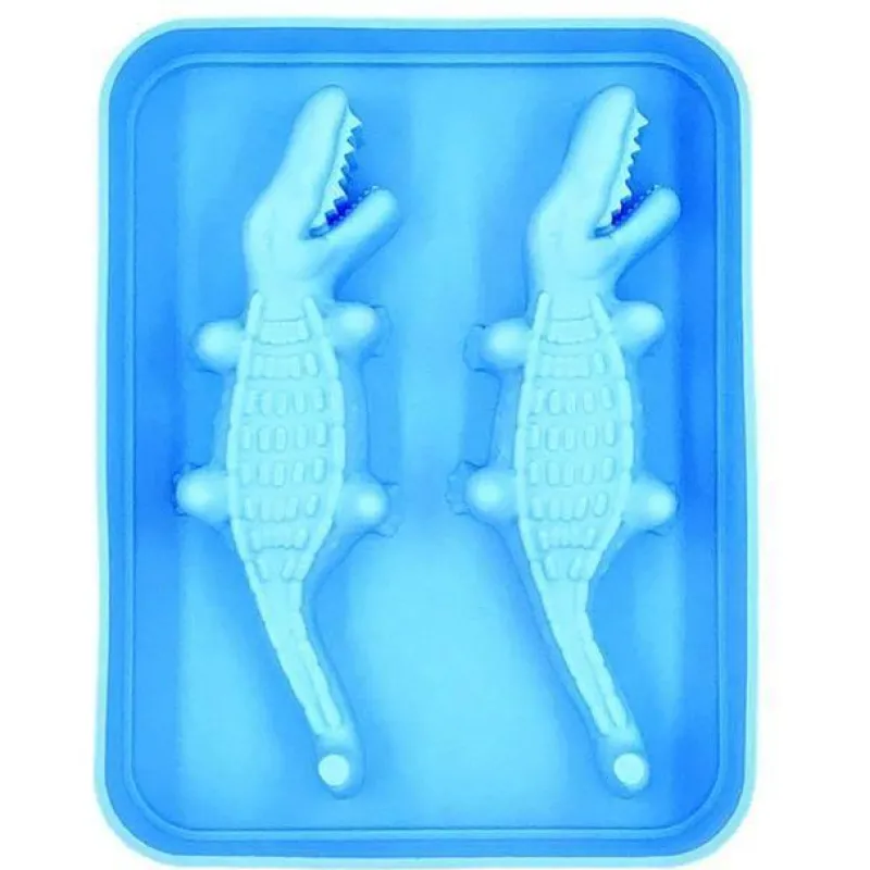 The Decor Haven Küche & Esszimmer-Krokodil-Eiswürfelbereiter – Lustige Eisform in Tierform