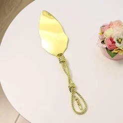 Decor Küche & Esszimmer-Kuchenspatel aus Edelstahl mit Knotendesign – Premium-Backwerkzeug