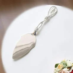 Decor Küche & Esszimmer-Kuchenspatel aus Edelstahl mit Knotendesign – Premium-Backwerkzeug