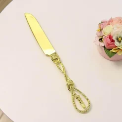 Decor Küche & Esszimmer-Kuchenspatel aus Edelstahl mit Knotendesign – Premium-Backwerkzeug