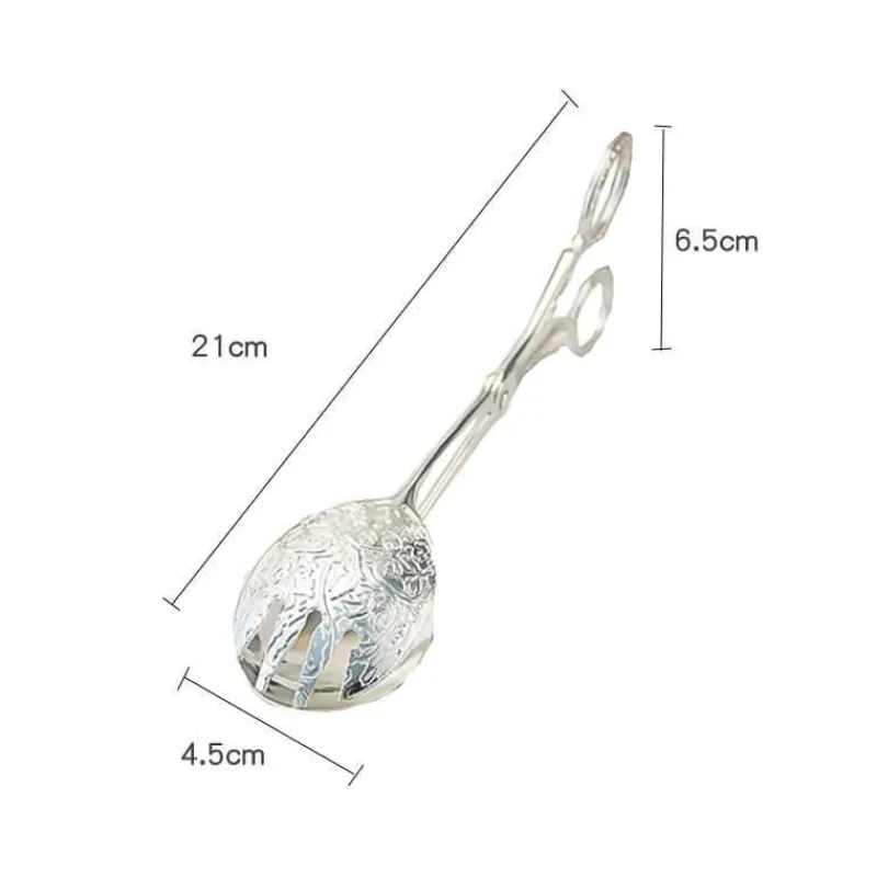 Decor Küche & Esszimmer-Kuchenzange aus Edelstahl – geprägtes Backutensil