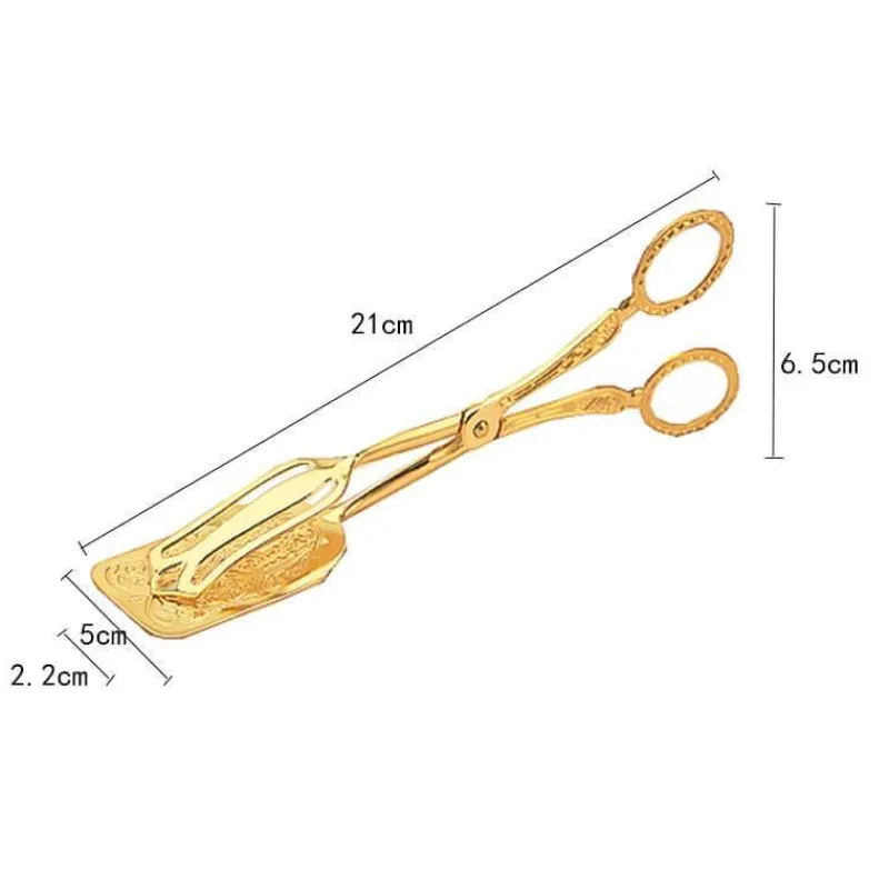 Decor Küche & Esszimmer-Kuchenzange aus Edelstahl – geprägtes Backutensil