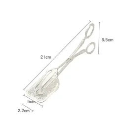 Decor Küche & Esszimmer-Kuchenzange aus Edelstahl – geprägtes Backutensil