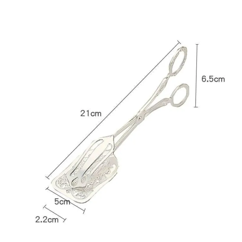 Decor Küche & Esszimmer-Kuchenzange aus Edelstahl – geprägtes Backutensil