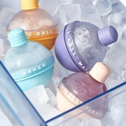 The Culinary Kit Küche & Esszimmer-Kugelförmige Eiswürfelschale – Kreative Eisform für Getränke