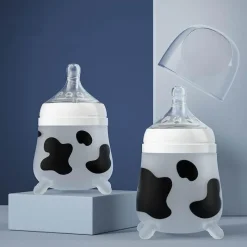 Kinder The Decor Haven Kinderwagen & Zubehör-Kuh-Babyflasche – süßes Tierdesign für Kleinkinder