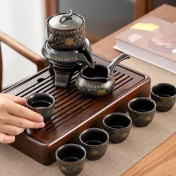 Brew Bliss Küche & Esszimmer-Kung-Fu-Keramik-Teeservice – Mystic Sip Tea Set