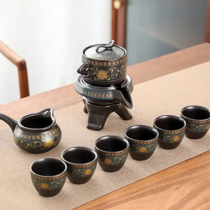 Brew Bliss Küche & Esszimmer-Kung-Fu-Keramik-Teeservice – Mystic Sip Tea Set
