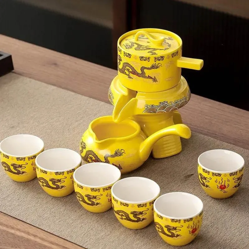 Brew Bliss Küche & Esszimmer-Kung-Fu-Keramik-Teeservice – Mystic Sip Tea Set