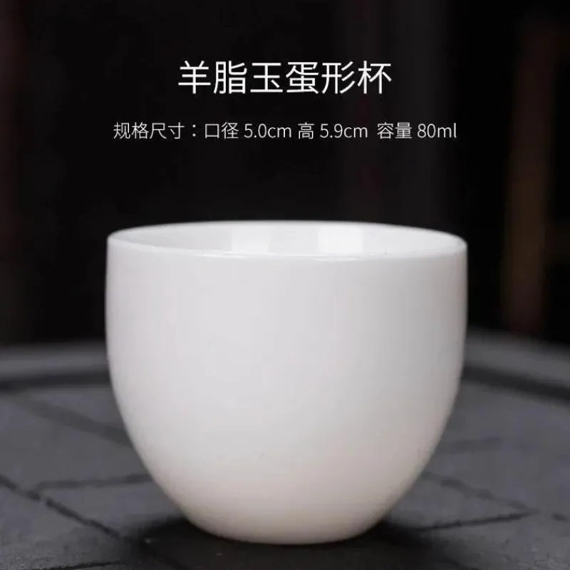 Plates u0026 More Küche & Esszimmer-Kung-Fu-Teetassen-Set – 3er-Set Trinkgeschirr aus weißem Porzellan