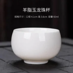 Plates u0026 More Küche & Esszimmer-Kung-Fu-Teetassen-Set – 3er-Set Trinkgeschirr aus weißem Porzellan