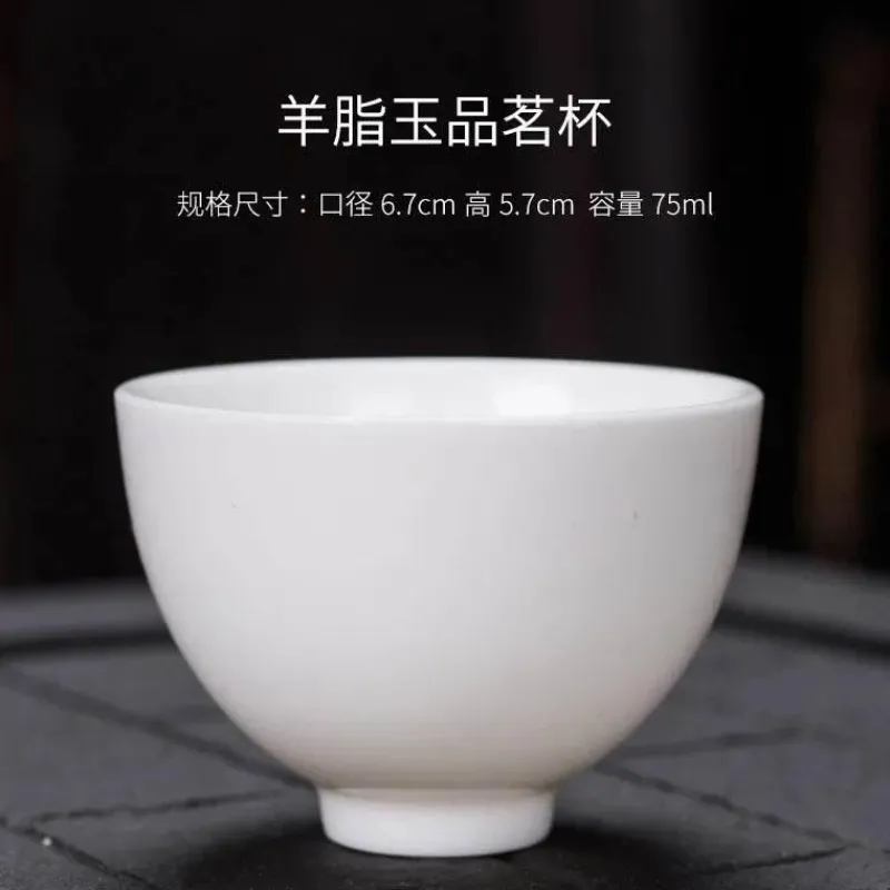 Plates u0026 More Küche & Esszimmer-Kung-Fu-Teetassen-Set – 3er-Set Trinkgeschirr aus weißem Porzellan