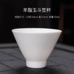 Plates u0026 More Küche & Esszimmer-Kung-Fu-Teetassen-Set – 3er-Set Trinkgeschirr aus weißem Porzellan