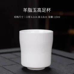 Plates u0026 More Küche & Esszimmer-Kung-Fu-Teetassen-Set – 3er-Set Trinkgeschirr aus weißem Porzellan