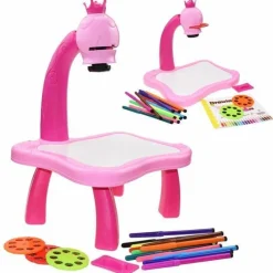 The Decor Haven Babyspielzeug|Beleuchtung-Kunstprojektortisch für Kinder – pädagogisches Zeichenwerkzeug