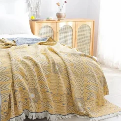 Wrap u0026 Relax Bettzeug-Kuschelige Baumwollgaze-Überwurfdecke - Weiches Bett-Sofa-Accessoire