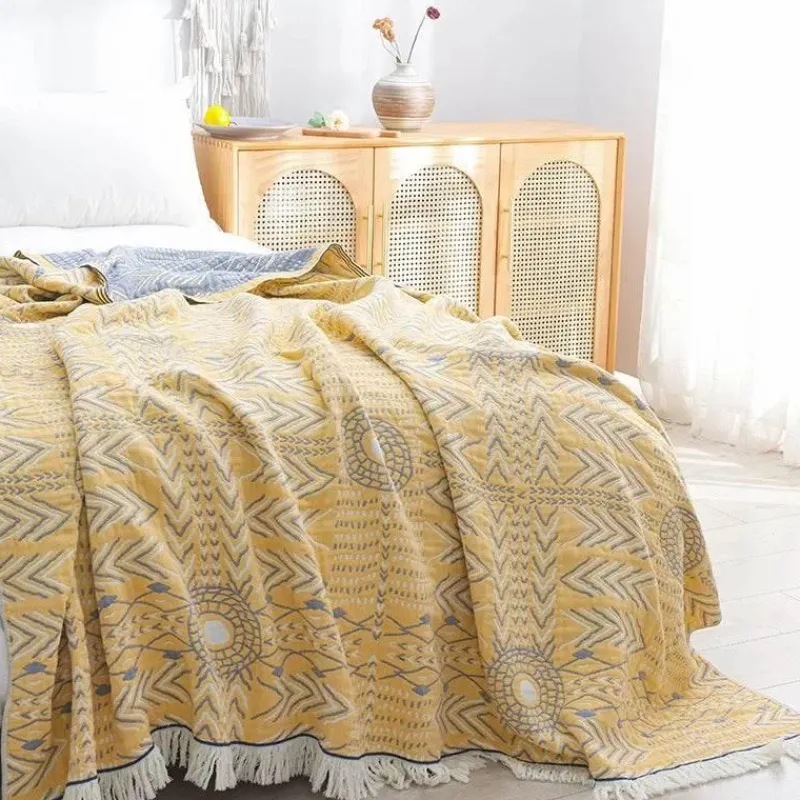 Wrap u0026 Relax Bettzeug-Kuschelige Baumwollgaze-Überwurfdecke - Weiches Bett-Sofa-Accessoire